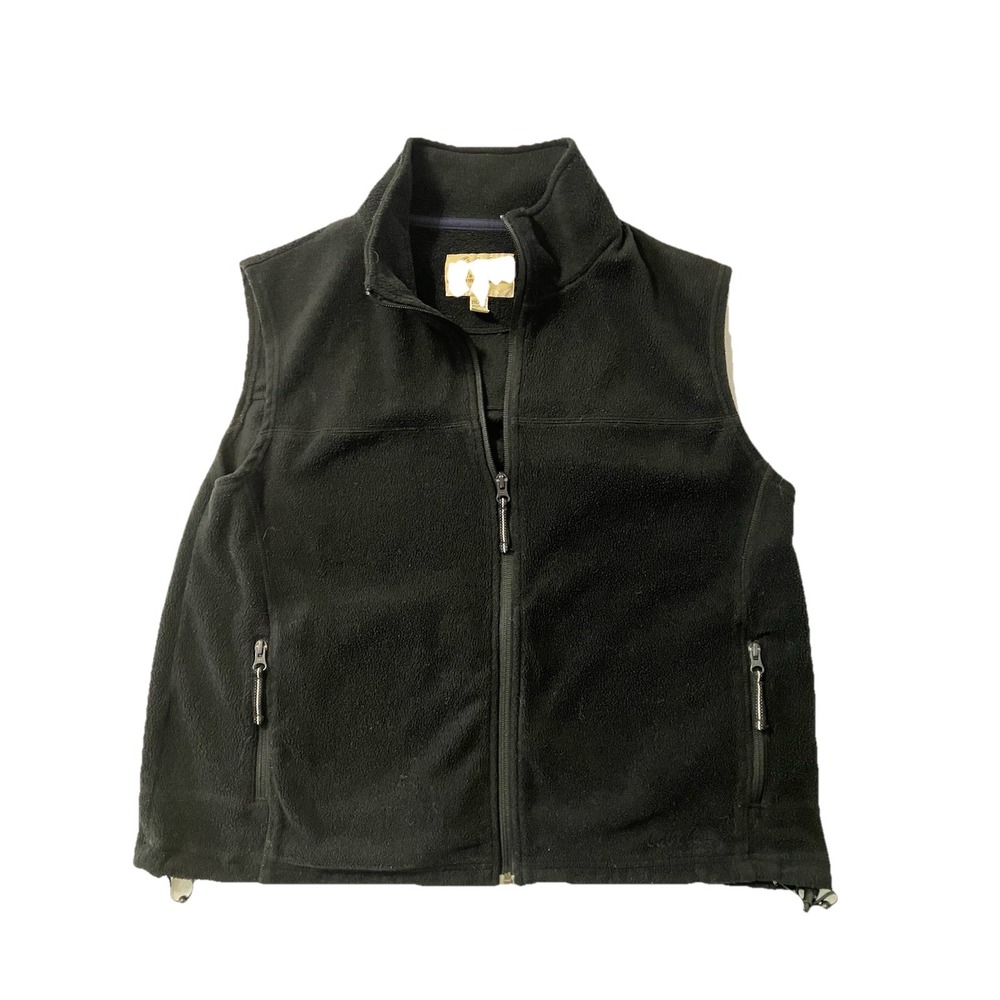 Cabela's Womens Vest 2XL Black Outerwear Fleece Full-Zip Hike Walk Outdoors